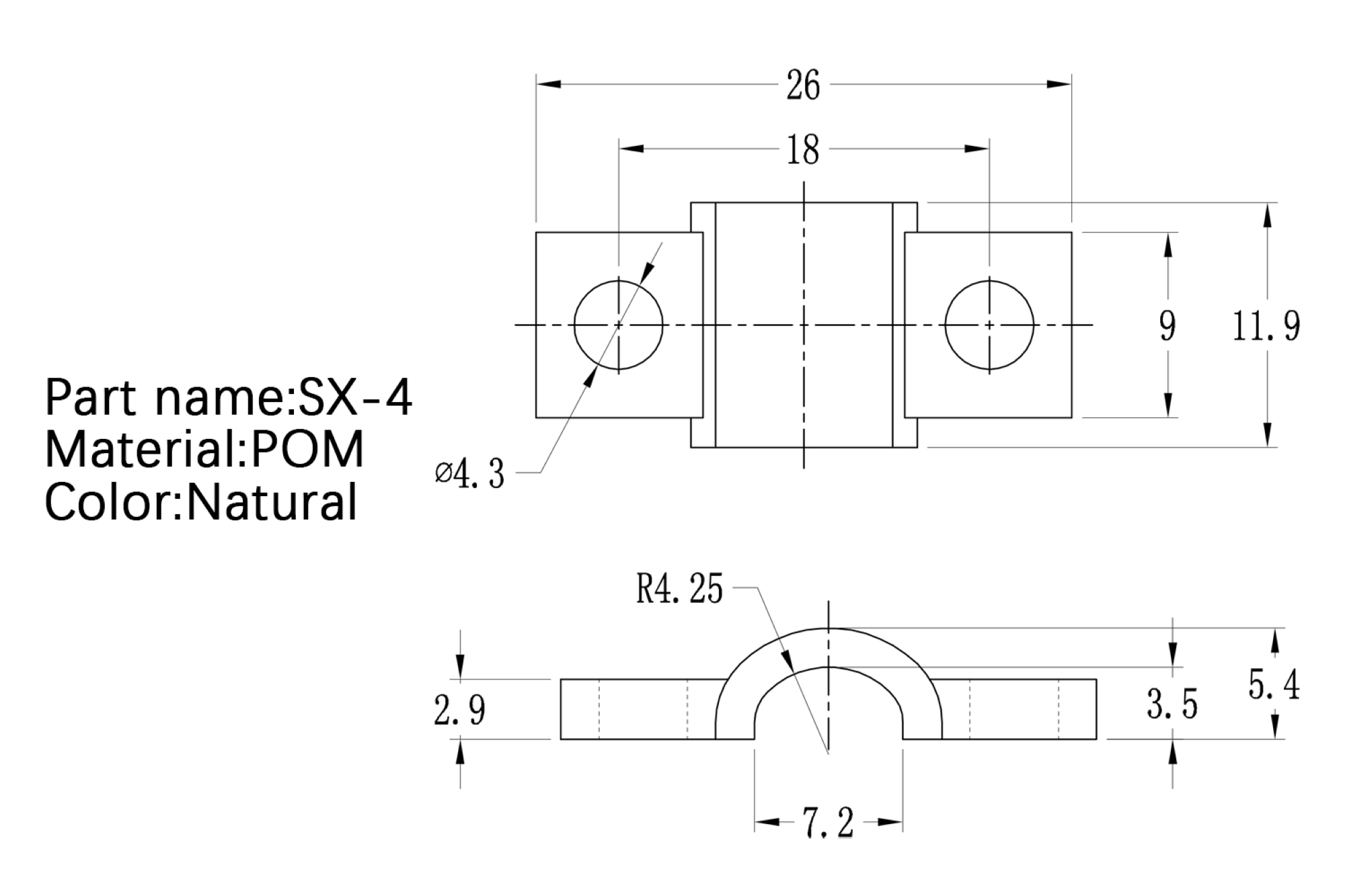 Wire clip SX-4